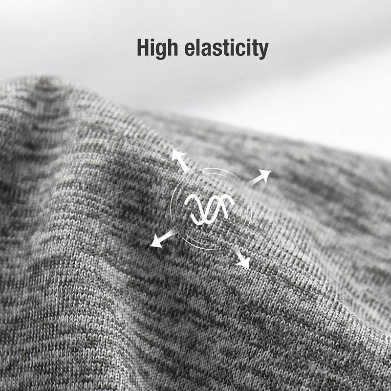 knitted marl cationic polyester spandex fabric